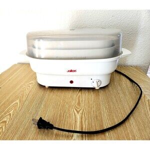 Vintage Electric SALTON Rice Cooker Veggie Steamer 2 Baskets Lid Tested ***